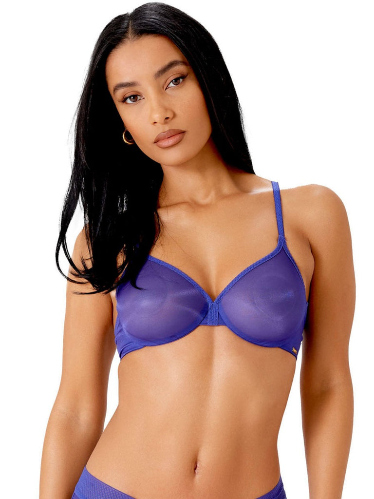 Gossard Glossies Sheer Moulded Bra Spectrum Blue