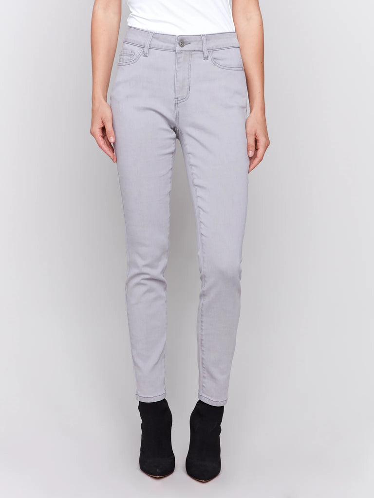 Charlie B Skinny Denim Jean Soft Grey