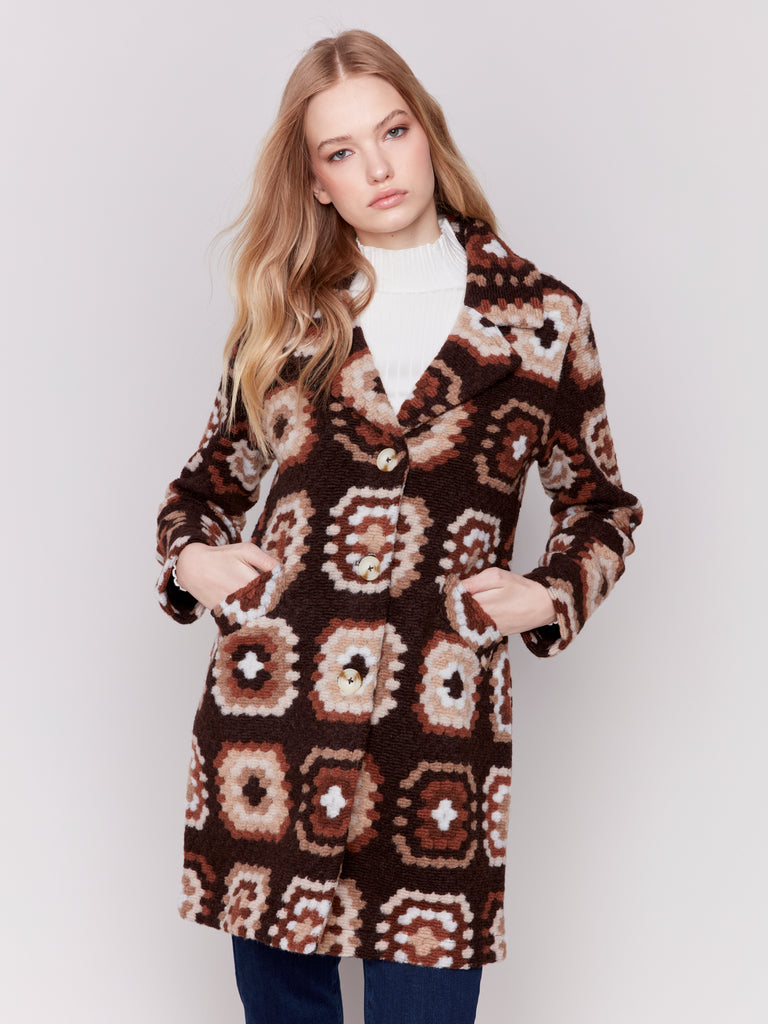 Charlie B Crochet Pattern Coat Brown