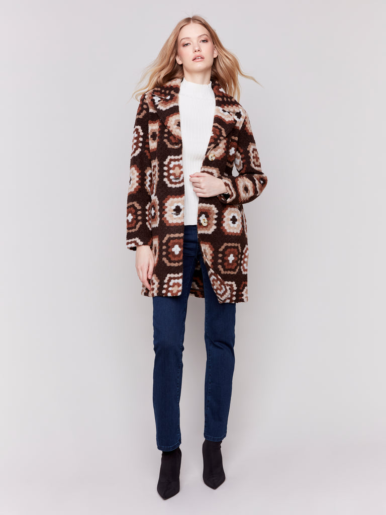 Charlie B Crochet Pattern Coat Brown