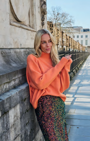 Esqualo Boxy Burnt Orange Sweater