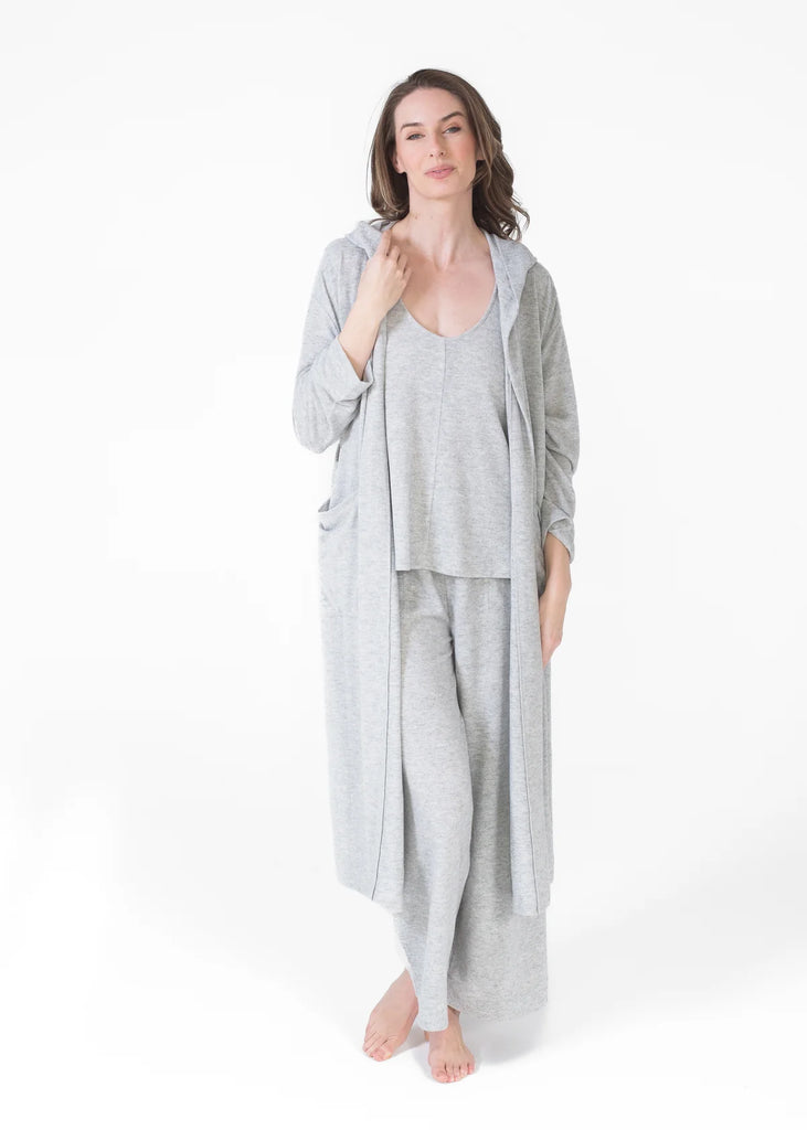 Latte Love Co. Hooded Robe Grey Mix