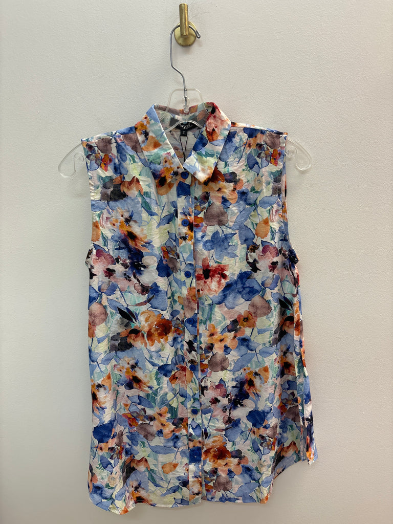 Papa Fashion Floral Print Sleeveless Top