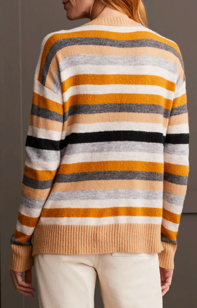 Tribal Crew Neck Stripe Sweater