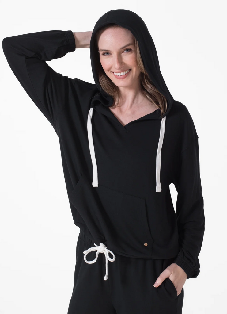 Latte Love V Neck Hoodie