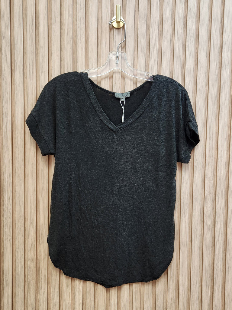 Sorella Grey Knit V-neck T-Shirt