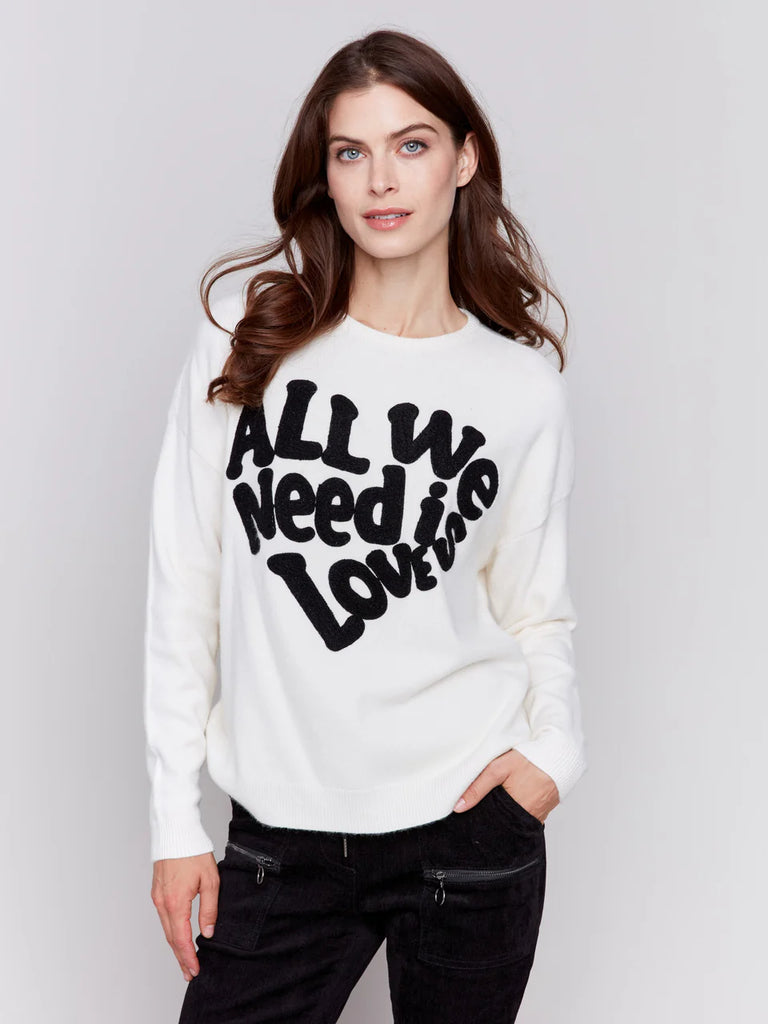 Charlie B "All we Need is Love" Sweater