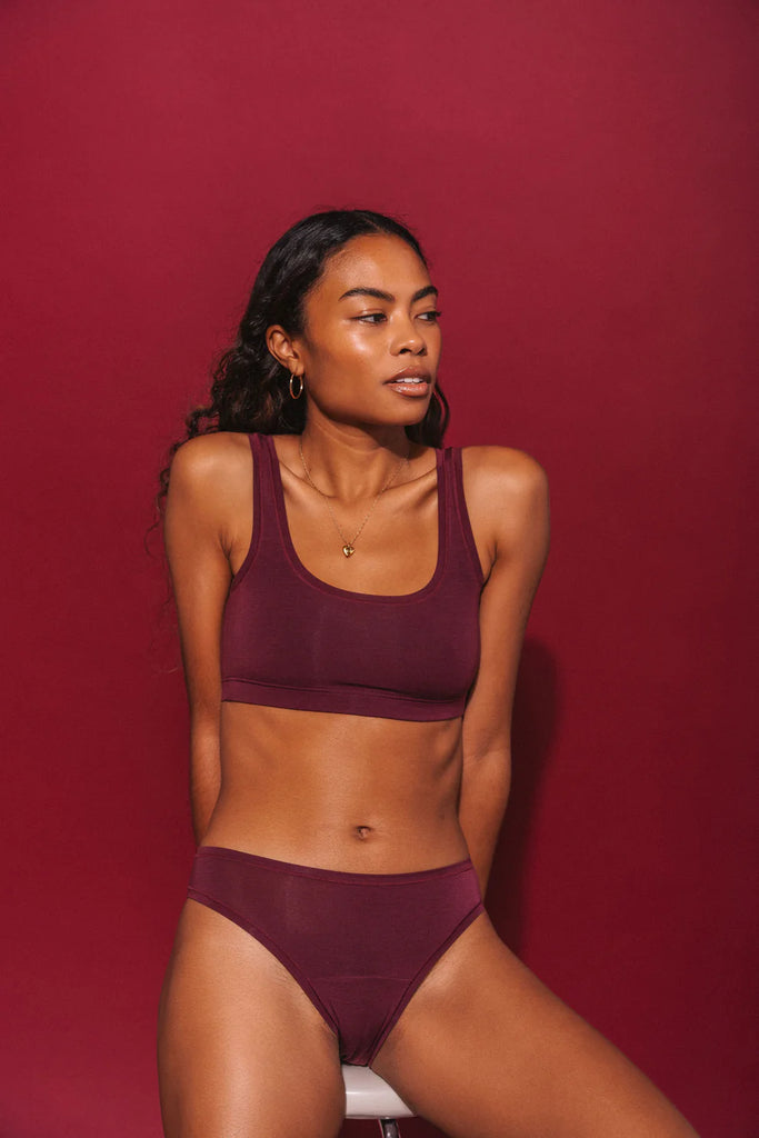 Huha Mineral Panty Bikini Maroon