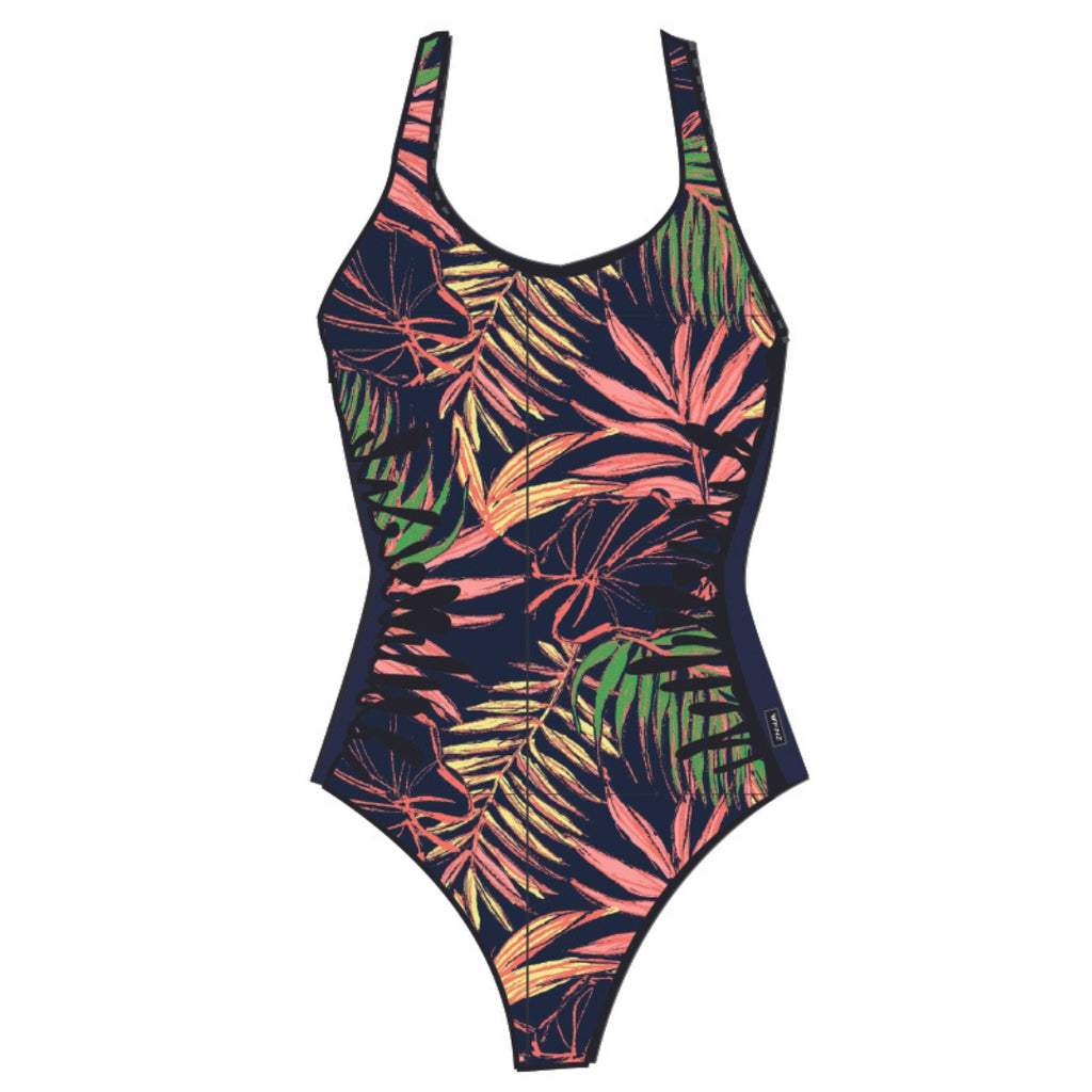 Finz Women's Tropic Vibe Ruched One Piece Swimsuit FZW1822C