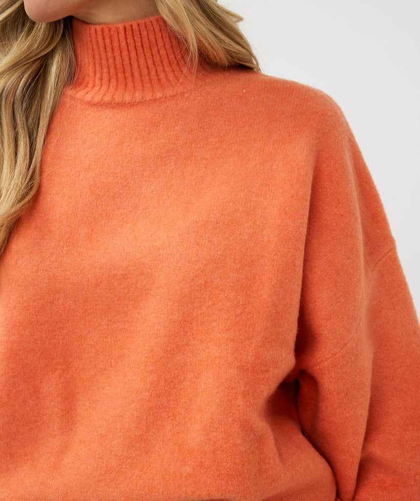 Esqualo Boxy Burnt Orange Sweater