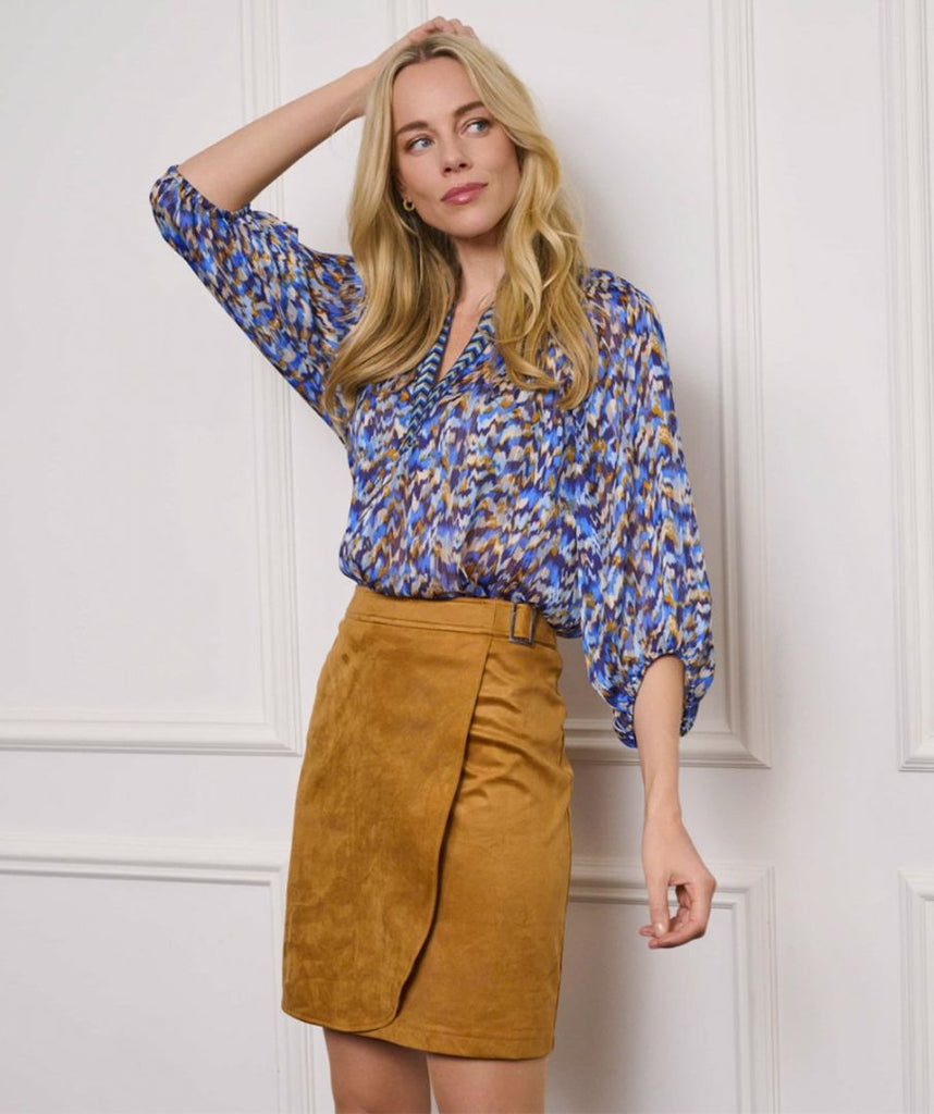 Esqualo Tan Suede Skirt