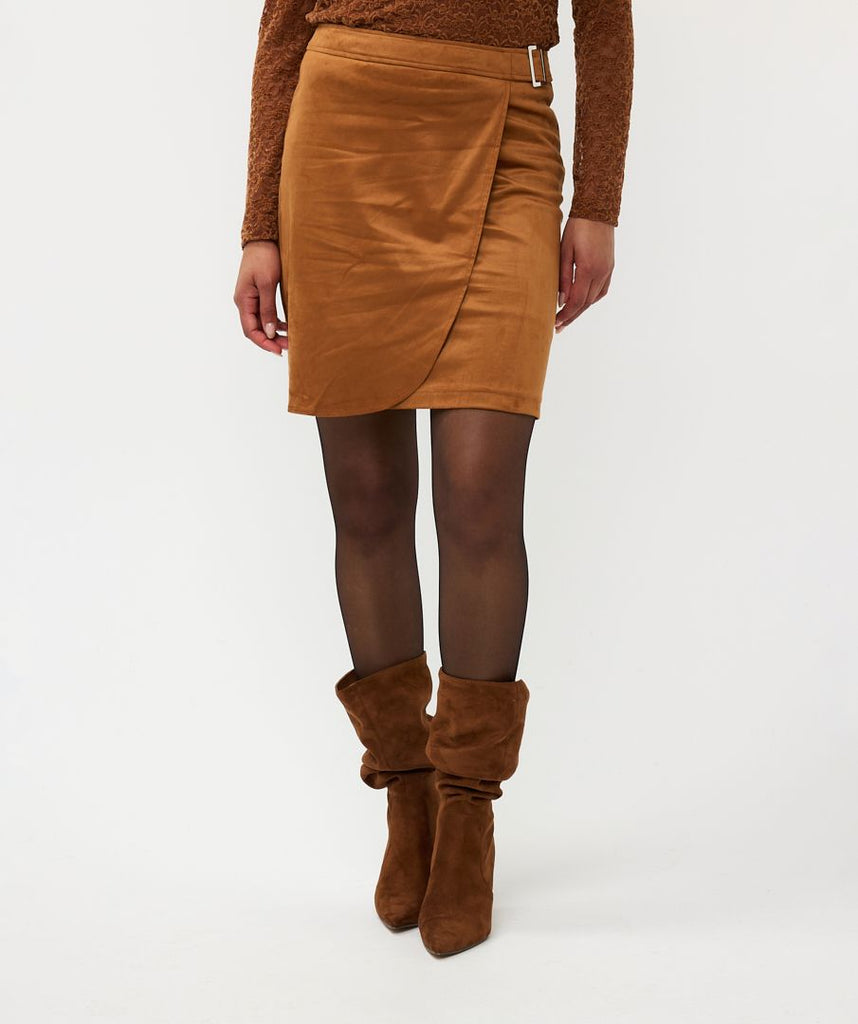 Esqualo Tan Suede Skirt