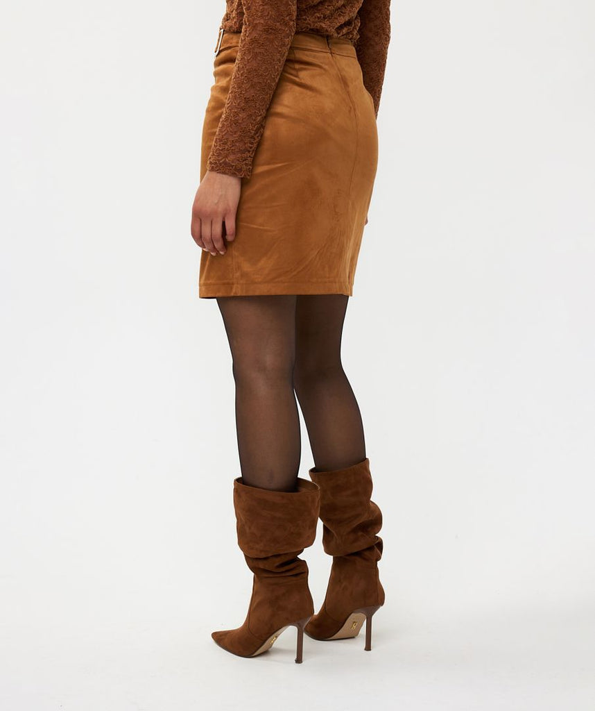 Esqualo Tan Suede Skirt