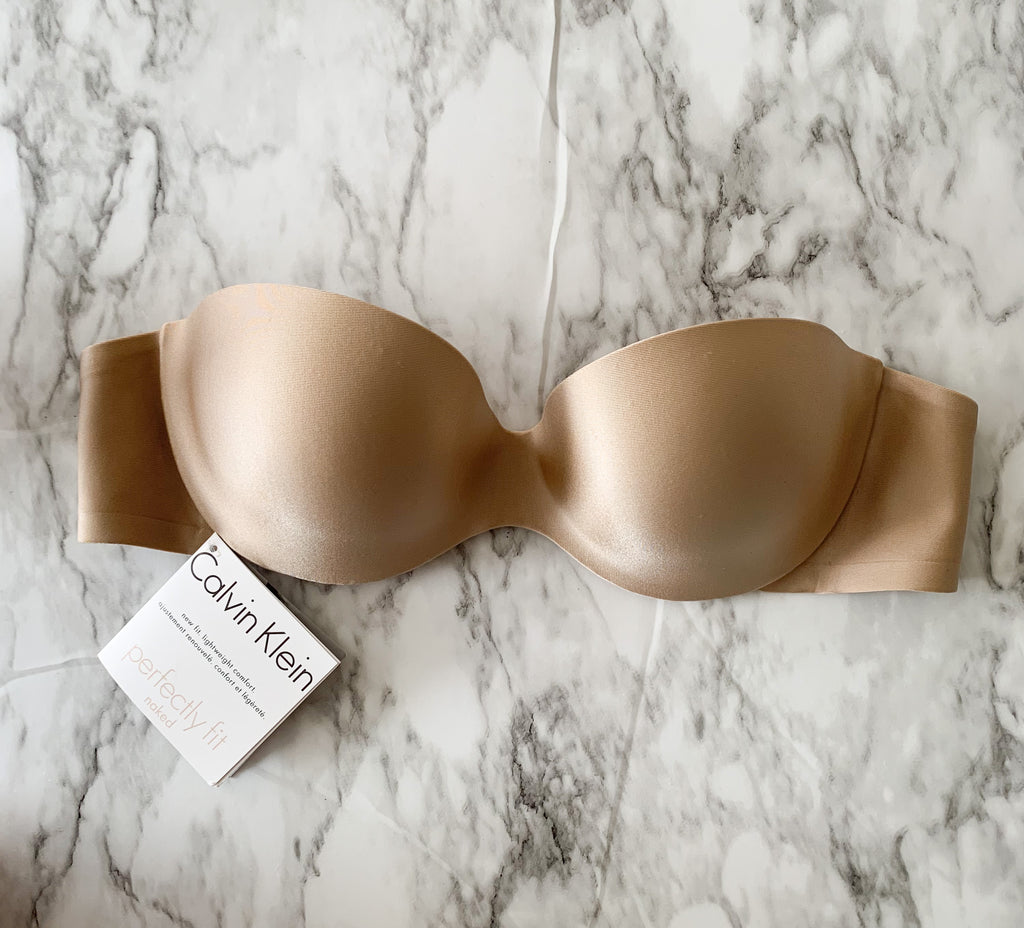 Glamorise COMPLETE COMFORT Strapless Bra 40B 40C 40D LACEY & WIRELESS Nude  NEW